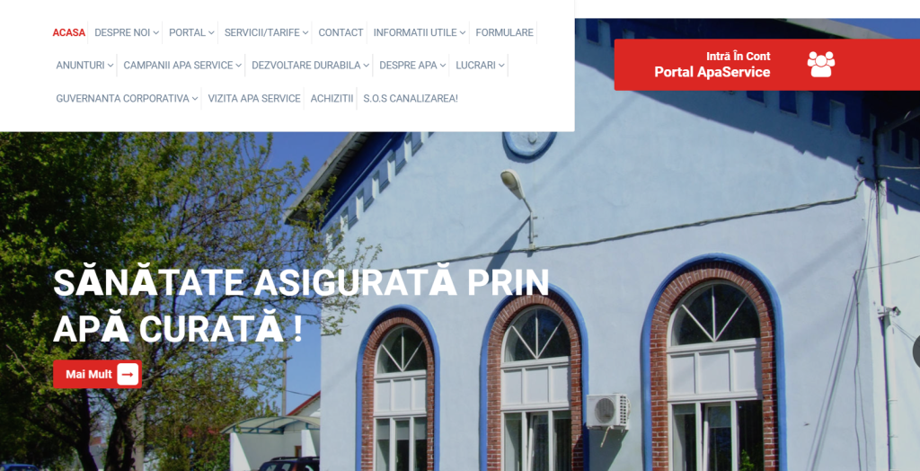 Site-ul www.apagiurgiu.ro, în topul site-urilor din țară