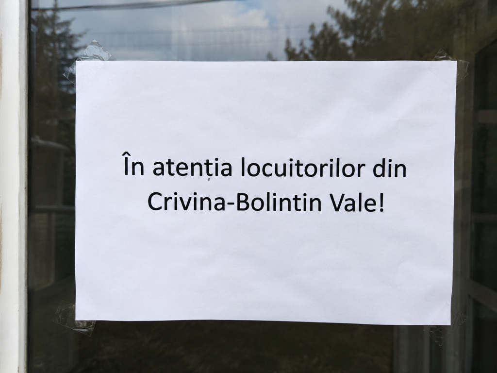 Lucrări de golire, spălare și dezinfecție a rețelei de alimentare cu apă în localitatea Crivina